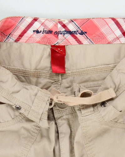 Bum Equipment Y2K Beige Cargo Trousers - M