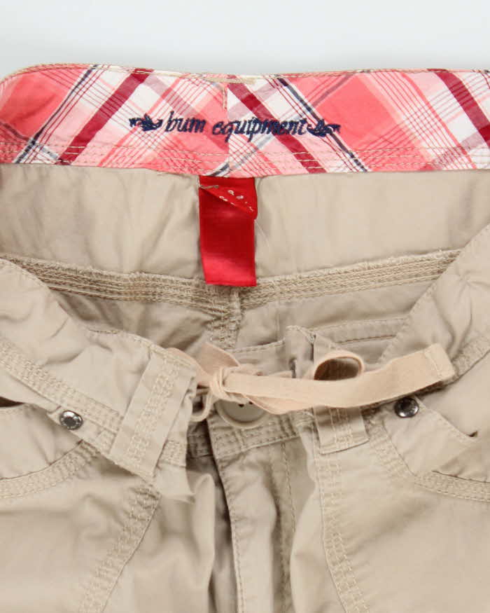 Bum Equipment Y2K Beige Cargo Trousers - M