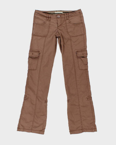 Garage Y2K Brown Low Rise Cargo Trousers - M
