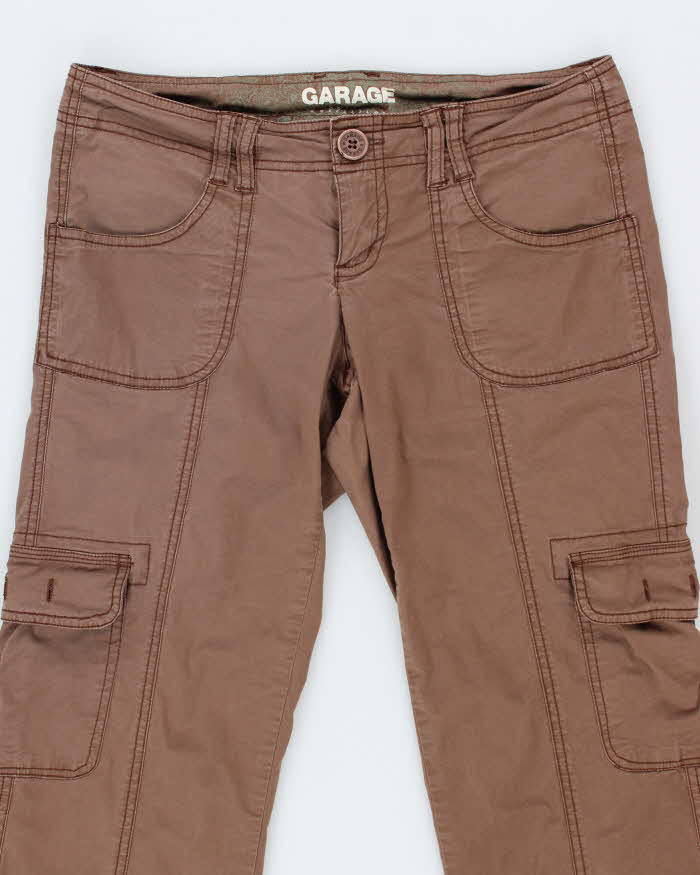 Garage Y2K Brown Low Rise Cargo Trousers - M