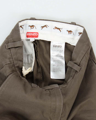 Kenzo Cool Brown High Waisted Trousers - XS