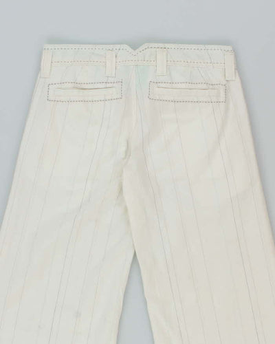 Y2k 00s Roxy Deadstock White Pinstripe Trousers - W28 L33