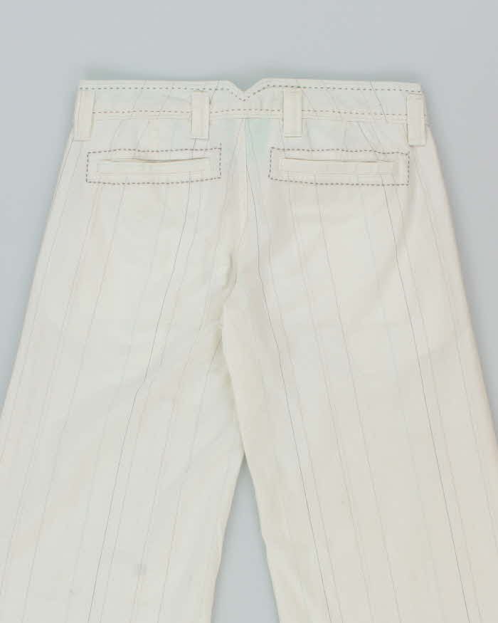 Y2k 00s Roxy Deadstock White Pinstripe Trousers - W28 L33