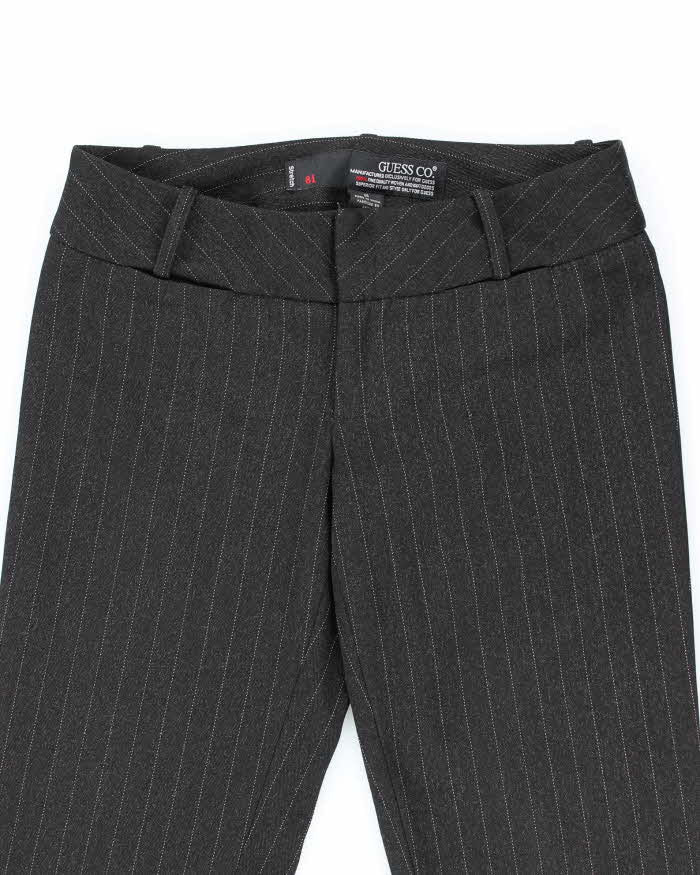 Y2k 00s Guess Black Pinstripe Tailored Trousers - W30 L31