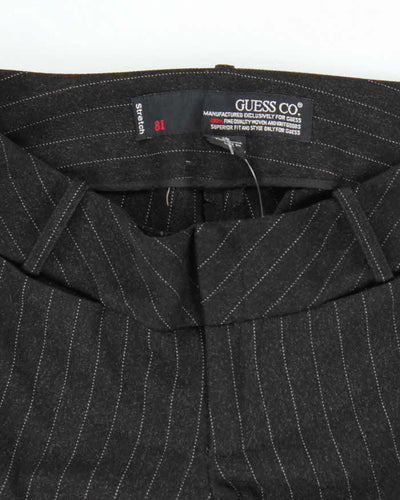 Y2k 00s Guess Black Pinstripe Tailored Trousers - W30 L31