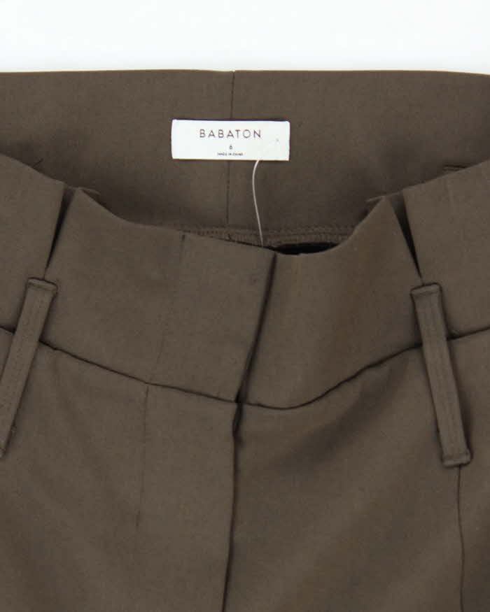 Women's Babaton Brown Wide Leg Trousers - M