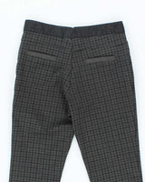 Women's Moschino Grey Stretch Plaid Trousers - M