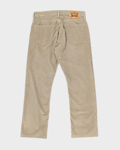 Women's Levi's Taupe Cords Trousers - M