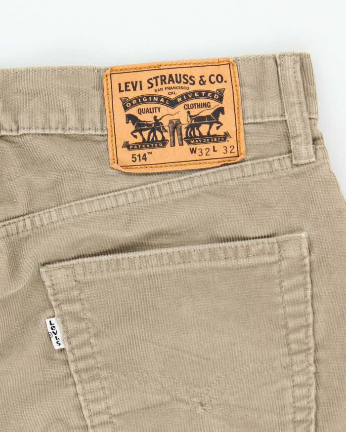 Women's Levi's Taupe Cords Trousers - M
