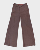 Vintage 00s Elevenses Linen Blend Wide Leg Trousers - XS