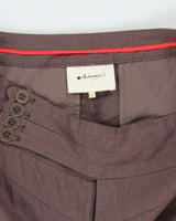 Vintage 00s Elevenses Linen Blend Wide Leg Trousers - XS