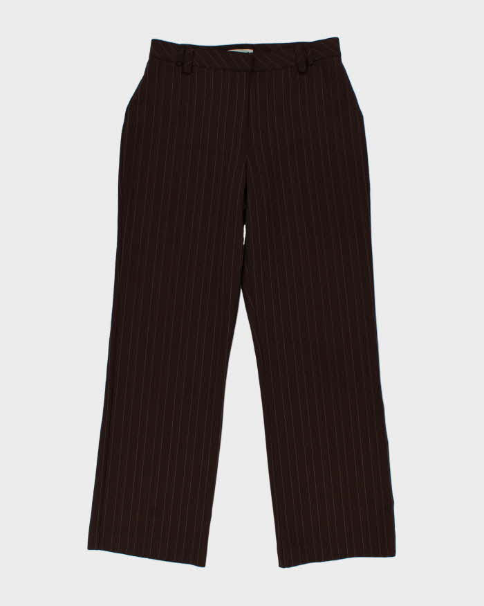 Women's Jessica Brown Pinstripe Wide Leg Trousers - M