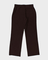 Women's Jessica Brown Pinstripe Wide Leg Trousers - M