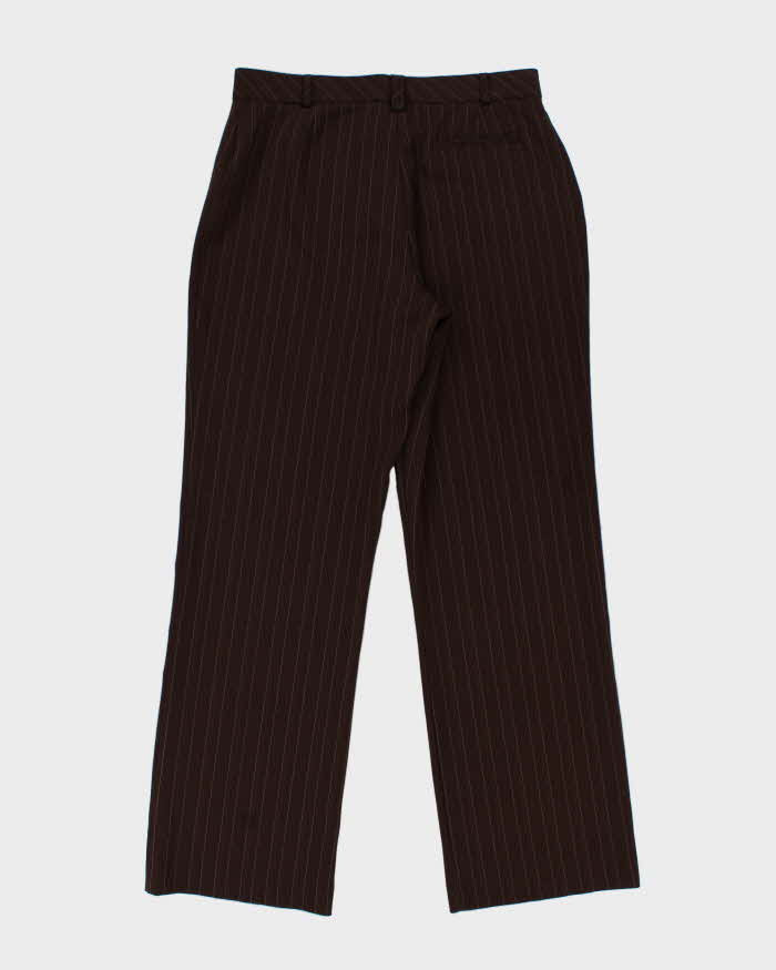 Women's Jessica Brown Pinstripe Wide Leg Trousers - M
