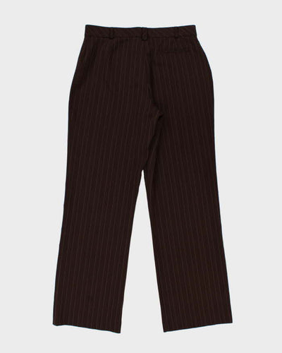 Women's Jessica Brown Pinstripe Wide Leg Trousers - M