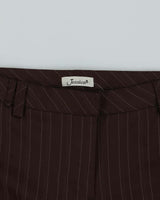 Women's Jessica Brown Pinstripe Wide Leg Trousers - M