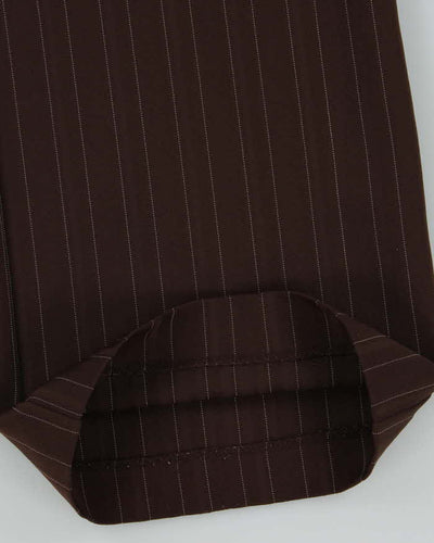 Women's Jessica Brown Pinstripe Wide Leg Trousers - M