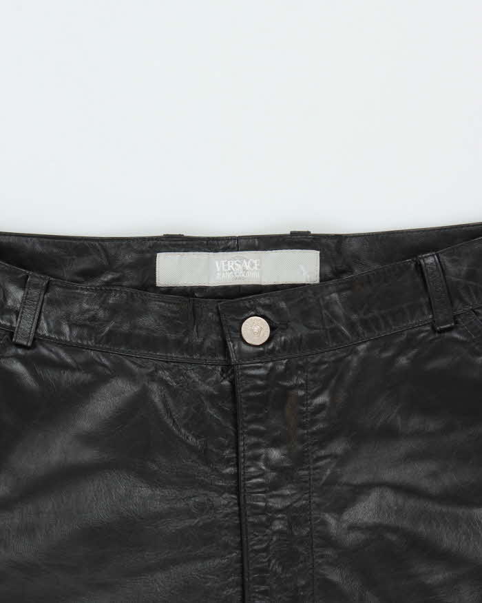 Vintage Versace Jeans Couture Leather Trousers - W34 L34