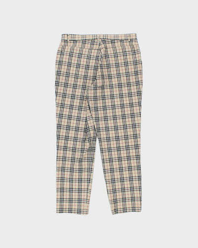 Vintage 00s Burberry Nova Check Women's Tapered Leg Trousers - W31 L27