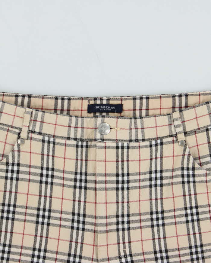 Vintage 00s Burberry Nova Check Women's Tapered Leg Trousers - W31 L27