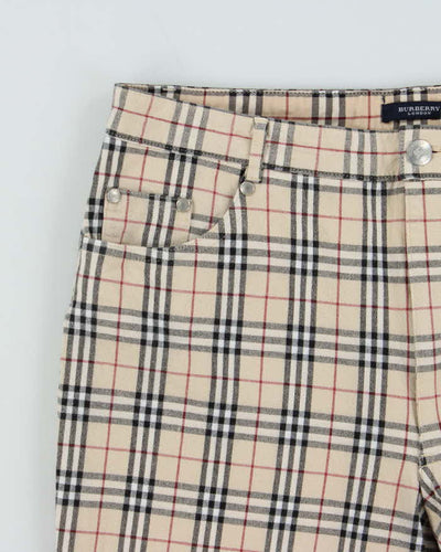 Vintage 00s Burberry Nova Check Women's Tapered Leg Trousers - W31 L27