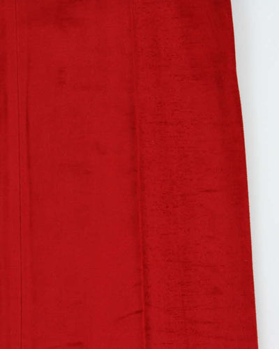 Vintage 1970s Women's Red Velour High Waisted Flared Trousers - W27 L35