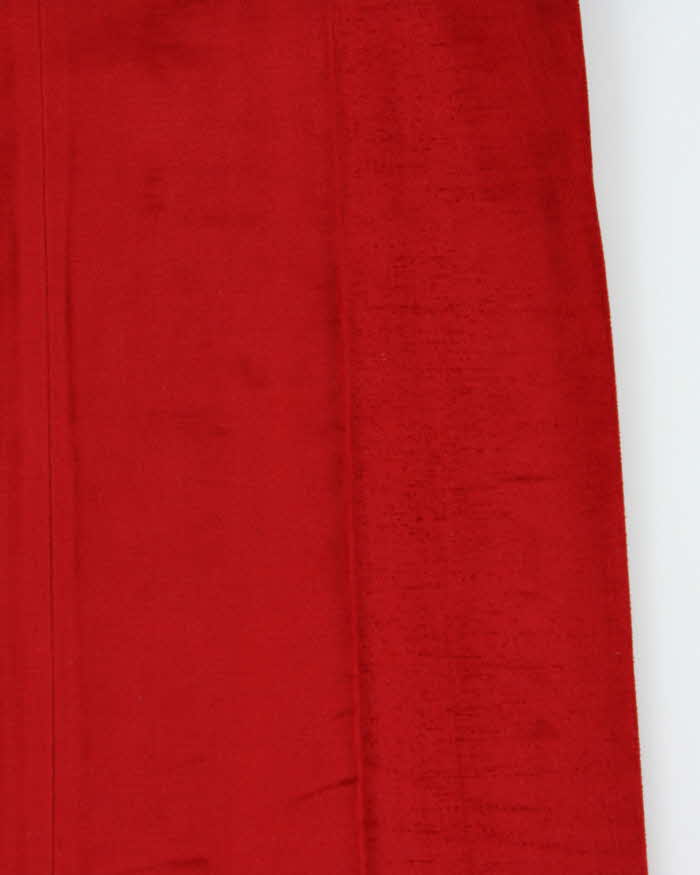 Vintage 1970s Women's Red Velour High Waisted Flared Trousers - W27 L35