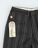 DSWT 1970s Macout Wool Wide Leg Flared Pinstriped Trousers - W25 L30