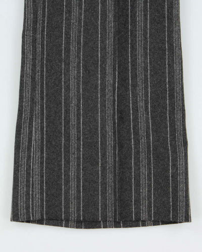DSWT 1970s Macout Wool Wide Leg Flared Pinstriped Trousers - W25 L30