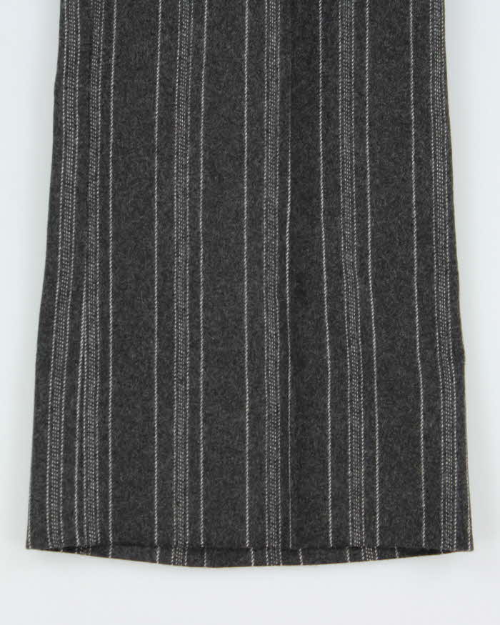 DSWT 1970s Macout Wool Wide Leg Flared Pinstriped Trousers - W25 L30