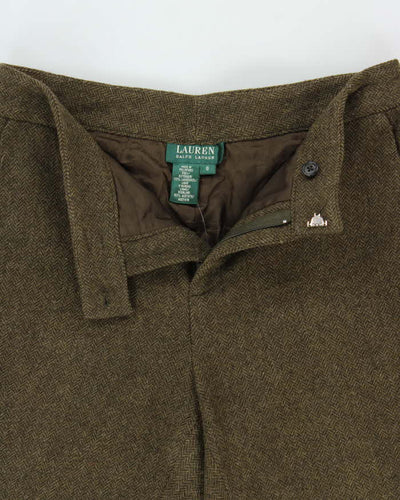 Vintage 90s Women's Lauren Ralph Lauren Wool Tweed Straight Leg Trousers - W30 L32