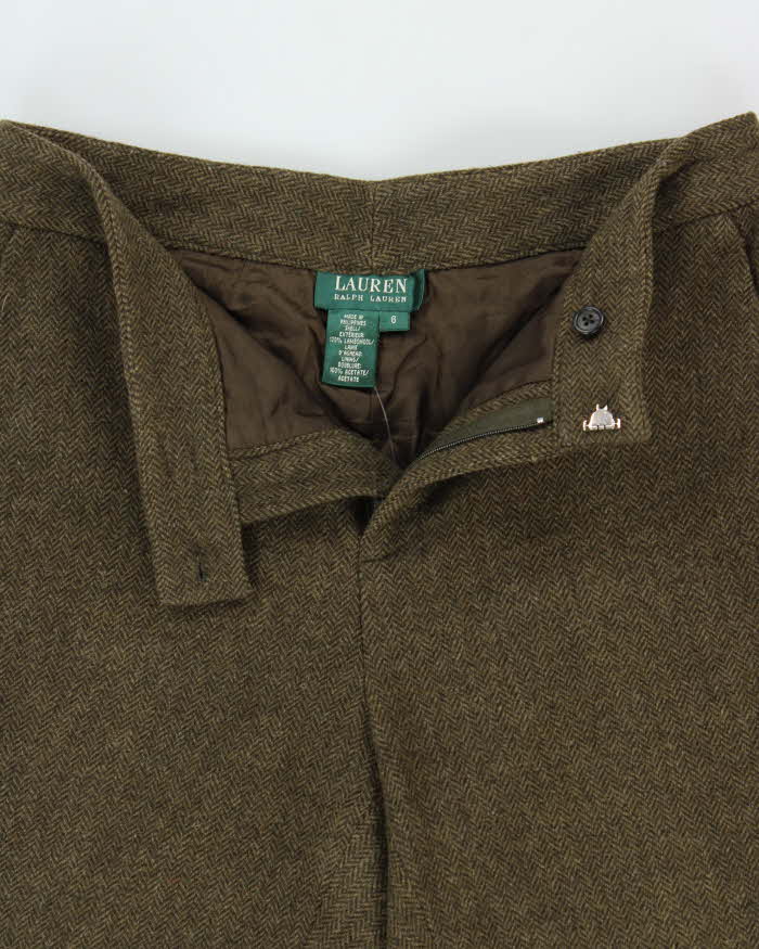 Vintage 90s Women's Lauren Ralph Lauren Wool Tweed Straight Leg Trousers - W30 L32