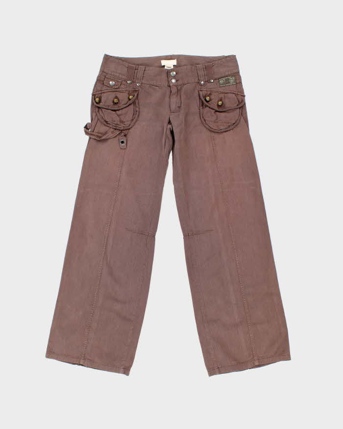 Vintage Y2K 00s Diesel Low Rise Wide Leg Cargo Style Bootcut Trousers - W32 L31