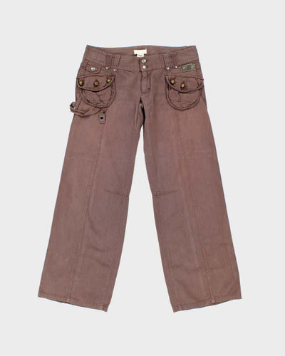 Vintage Y2K 00s Diesel Low Rise Wide Leg Cargo Style Bootcut Trousers - W32 L31