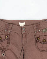Vintage Y2K 00s Diesel Low Rise Wide Leg Cargo Style Bootcut Trousers - W32 L31