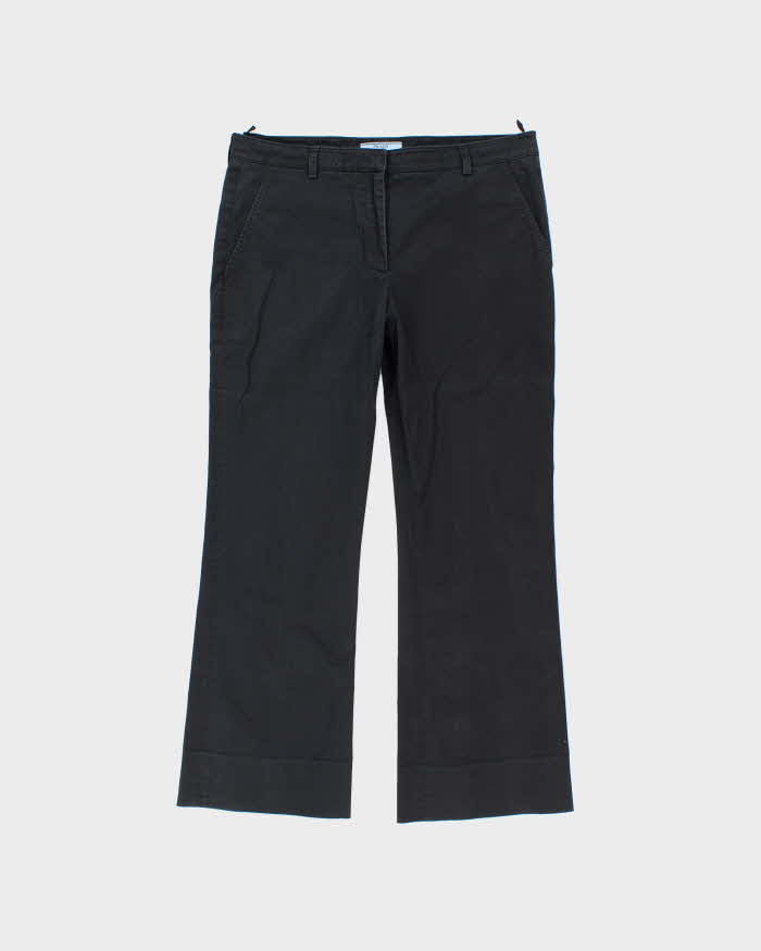 SS2015 Prada Women's Low Rise Big Cuff Bootcut Trousers - W34 L27