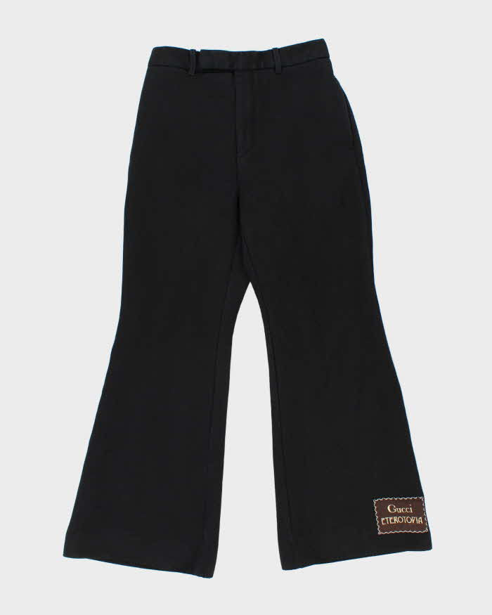 Resort 2021 Women's Gucci Eterotopia Silk Wool Blend High Waisted Flared Trousers - W26 L27