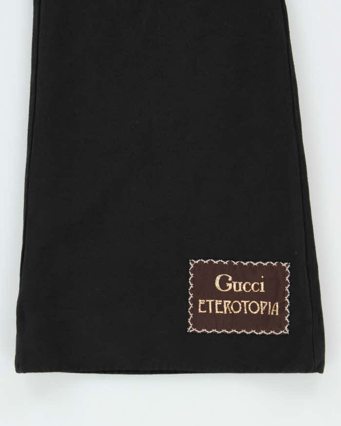 Resort 2021 Women's Gucci Eterotopia Silk Wool Blend High Waisted Flared Trousers - W26 L27