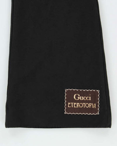 Resort 2021 Women's Gucci Eterotopia Silk Wool Blend High Waisted Flared Trousers - W26 L27