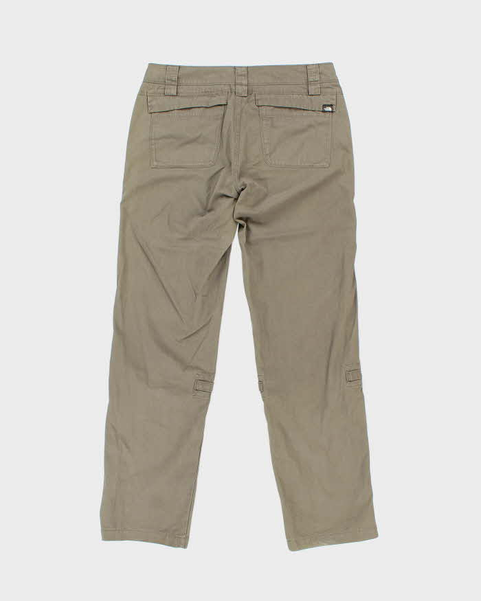 Vintage The North Face Women's Khaki Low Rise Straight Leg Utility Trousers - W32 L31