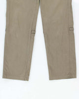 Vintage The North Face Women's Khaki Low Rise Straight Leg Utility Trousers - W32 L31