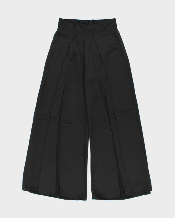 Vintage 1990s Women's Satin Open Flared Wide Leg Trousers - W28 L30