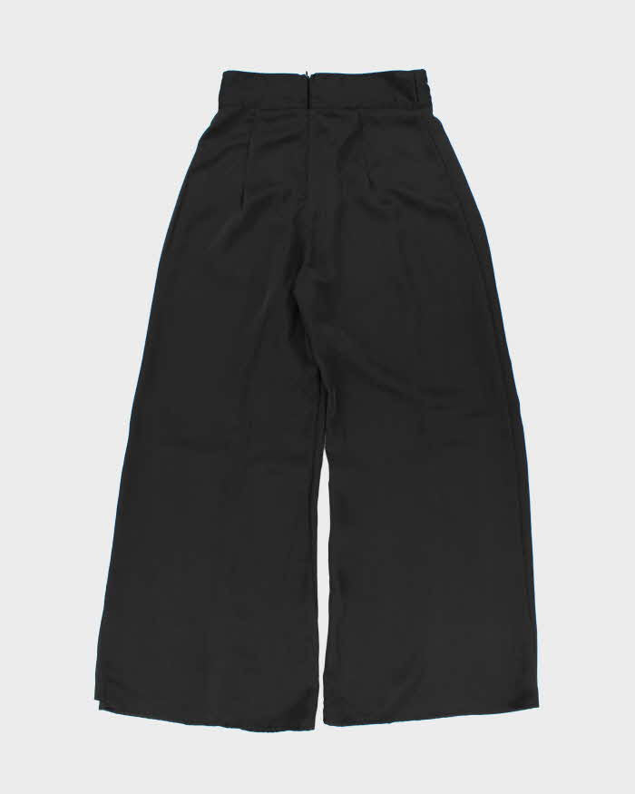 Vintage 1990s Women's Satin Open Flared Wide Leg Trousers - W28 L30