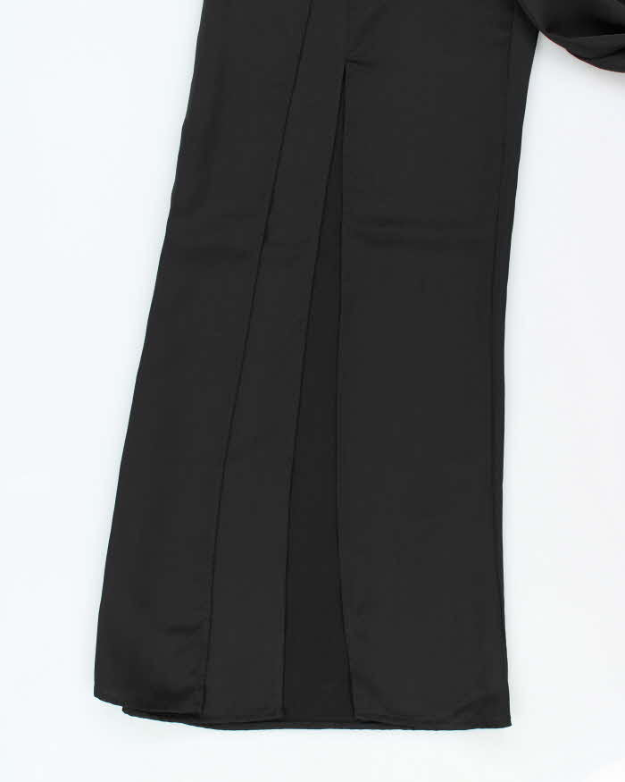 Vintage 1990s Women's Satin Open Flared Wide Leg Trousers - W28 L30