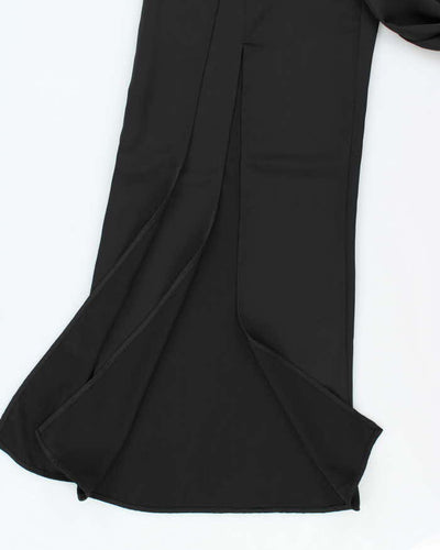 Vintage 1990s Women's Satin Open Flared Wide Leg Trousers - W28 L30