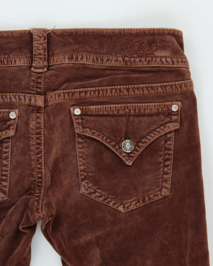 Vintage Y2k 00s Guess Low Waisted Velvet Trousers - W32 L30