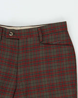 Vintage 1990s Women's Lyle &amp; Scott Tartan Wool Blend Wide Leg Trousers - W30 L26