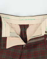 Vintage 1990s Women's Lyle &amp; Scott Tartan Wool Blend Wide Leg Trousers - W30 L26