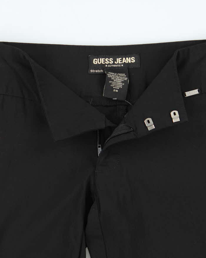 Vintage 90s Guess Jeans Black Flared Trousers - W28 L32