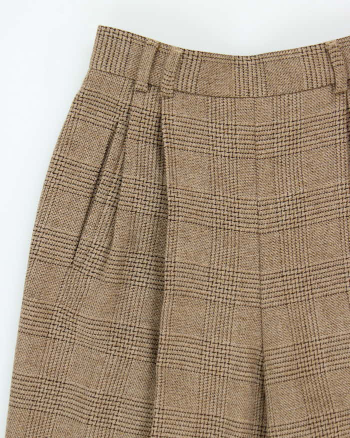Vintage 80s Jaeger Checked Wool Trousers - W25 L30